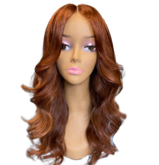 “Lisa”  Straight Ginger Wig
